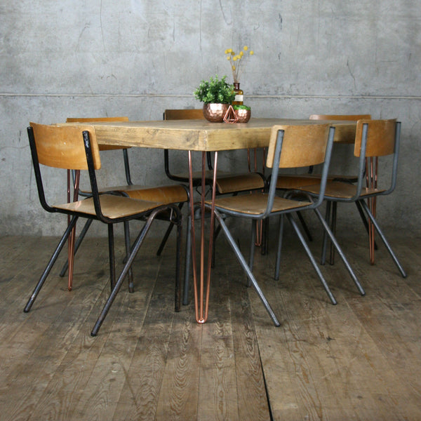 Rustic Copper Hairpin Dining Table *One in Stock*