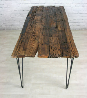 Hairpin Leg Reclaimed Barn Wood Industrial Table