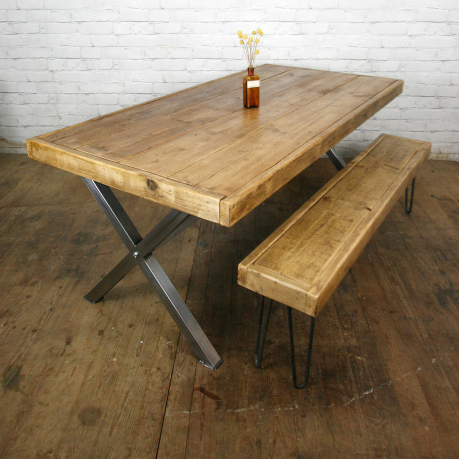 'The Steel X-Frame' Dining Table