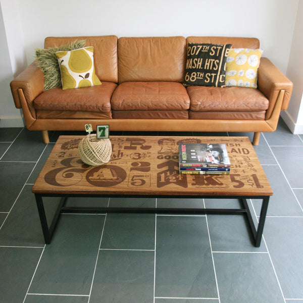 *LIMITED EDITION* 'The Harnall – Taste Delight' Foodie inspired Iroko Coffee Table