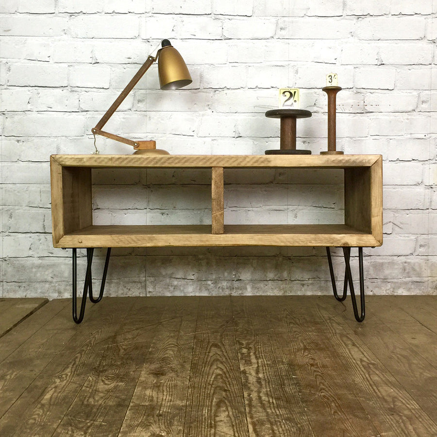 'The Hairpin' Rustic Media Unit - SMALL - *1 Oak Finish in stock*