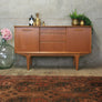 Mid Century Small Teak Sideboard / Media Cabinet #0318