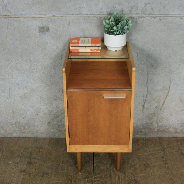 Vintage Mid Century Stag Bedside Cabinet