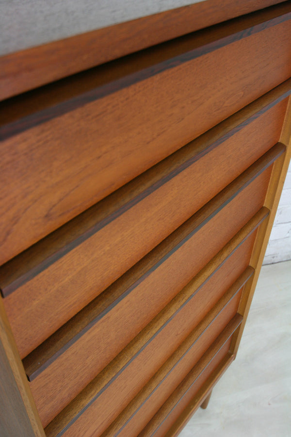 Vintage Austinsuite Teak & Rosewood Tallboy Chest of Drawers