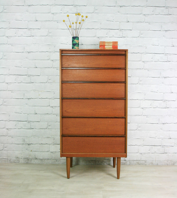 Vintage Austinsuite Teak & Rosewood Tallboy Chest of Drawers