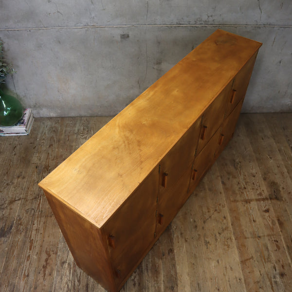 Vintage School Gym Wooden Lockers - 1405g