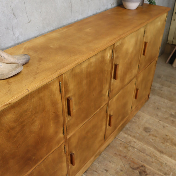 Vintage School Gym Wooden Lockers - 1405g