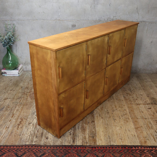 Vintage School Gym Wooden Lockers - 1405g