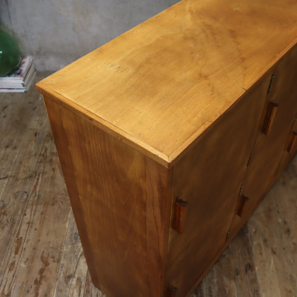 Vintage School Gym Wooden Lockers - 1405g