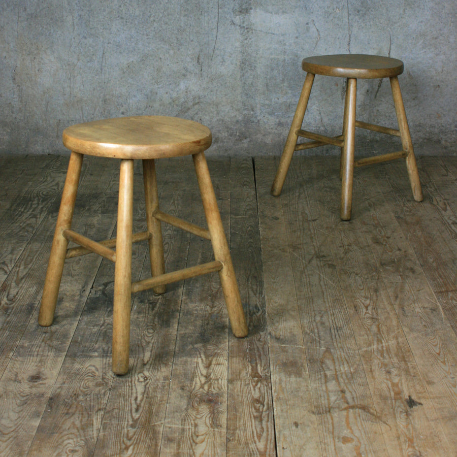 Rustic Elm Stools ( 2 x available)