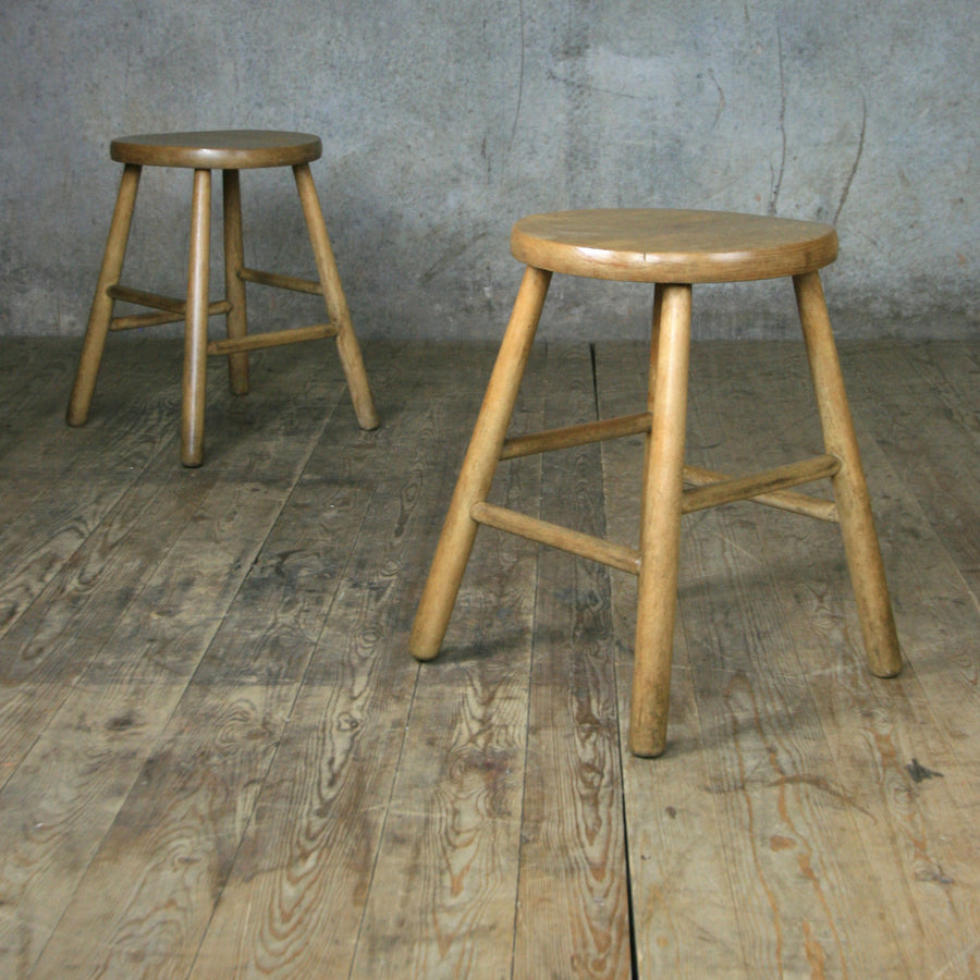 Rustic Elm Stools ( 2 x available)
