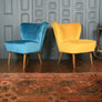 Mid Century Bartholomew Cocktail Chair - Teal Velvet