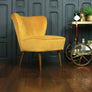 Mid Century Bartholomew Cocktail Chair - Mustard Gold Velvet