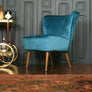 Mid Century Bartholomew Cocktail Chair - Teal Velvet