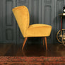 Mid Century Bartholomew Cocktail Chair - Mustard Gold Velvet