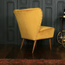 Mid Century Bartholomew Cocktail Chair - Mustard Gold Velvet