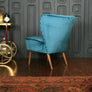 Mid Century Bartholomew Cocktail Chair - Teal Velvet