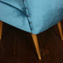 Mid Century Bartholomew Cocktail Chair - Teal Velvet