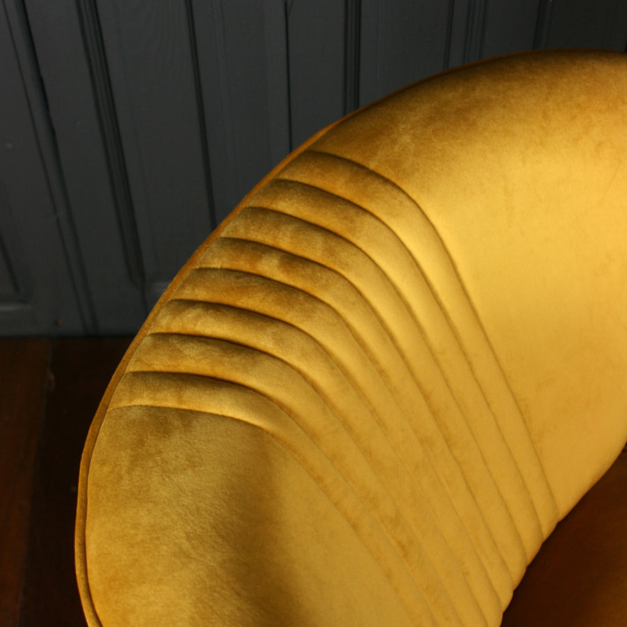 Mid Century Bartholomew Cocktail Chair - Mustard Gold Velvet