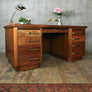 Vintage Art Deco Large Twin Pedestal Desk