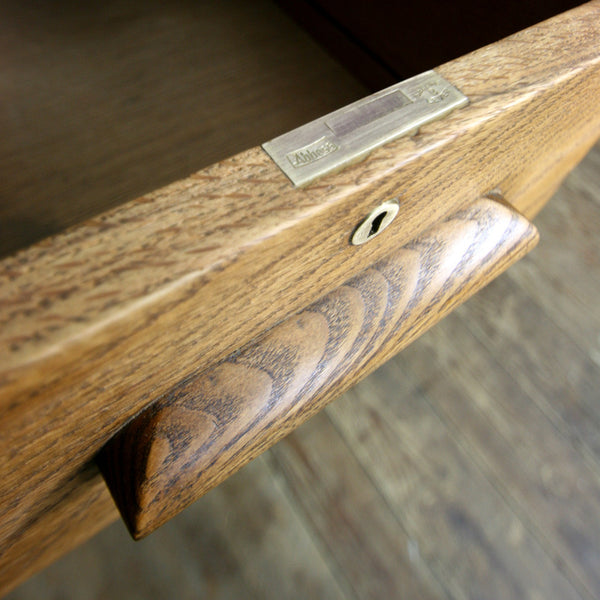 Vintage Abbess Oak School Teachers Desk