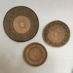 Vintage Handmade Ethnic African Basket / Natural Wall Art #10