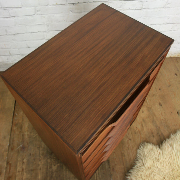 Mid Century Afromosia Tallboy Chest of Drawers