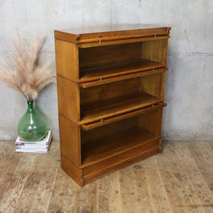 vintage_antique_oak_barristers_bookcase_cabinet