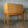Vintage Oak Library Index Cabinet