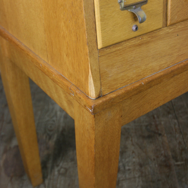 Vintage Oak Library Index Cabinet