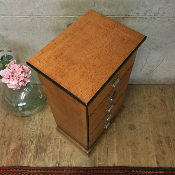 vintage_antique_oak_shop_museum_chest_of_drawers