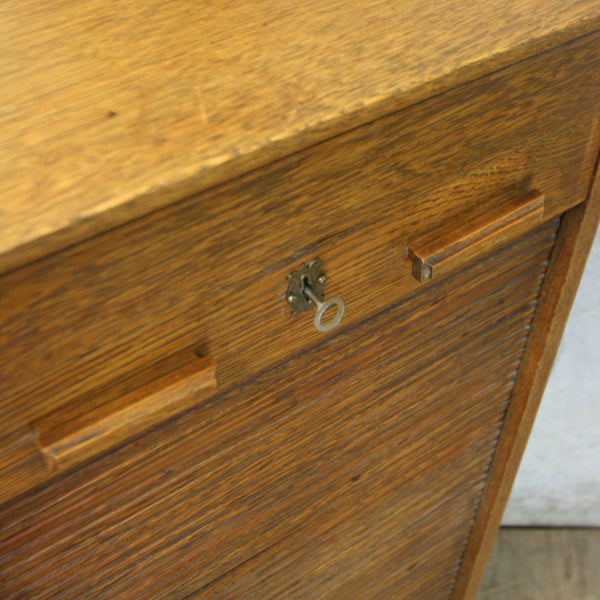 vintage_antique_oak_tambour_filing_cabinet