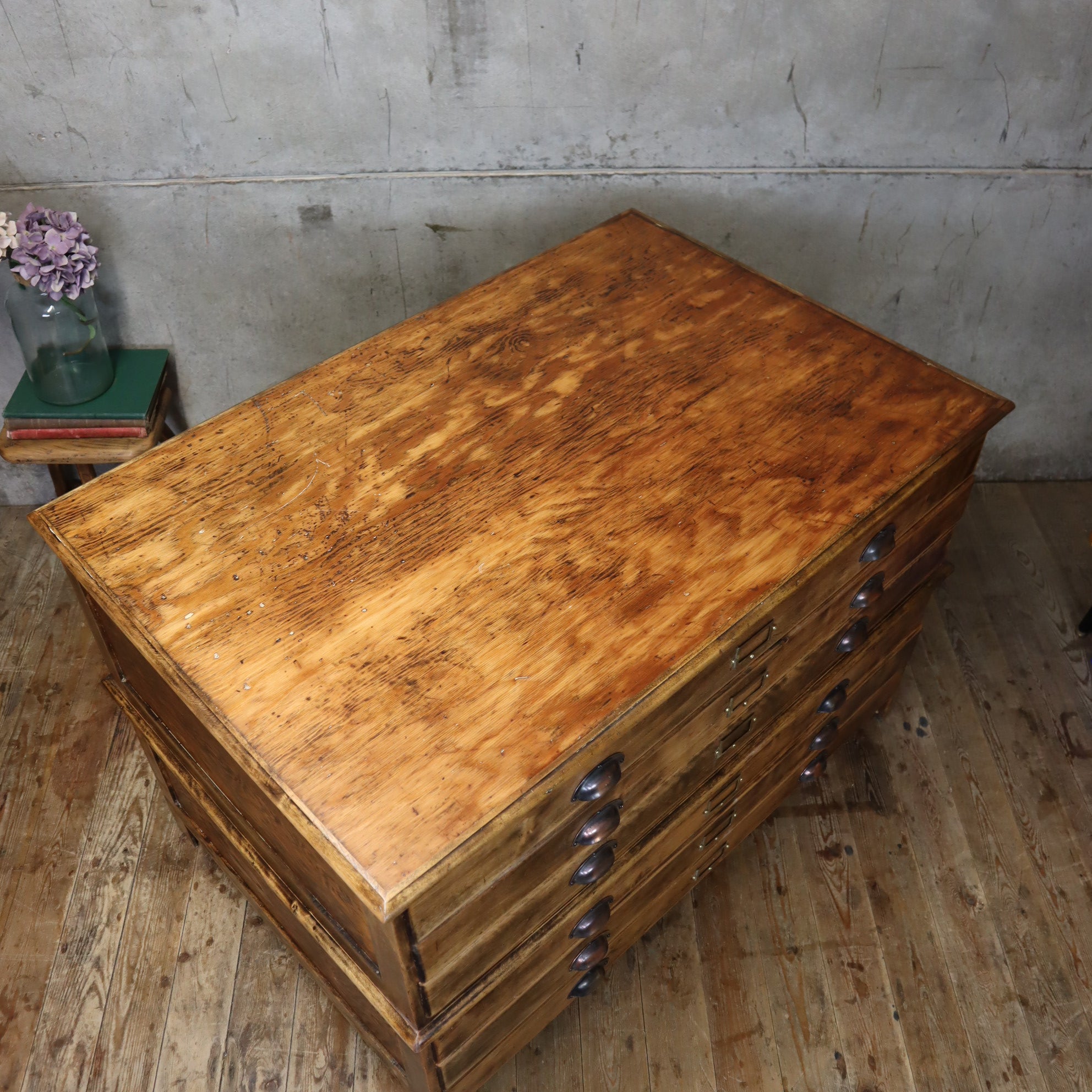 Vintage Rustic Architects Plan Chest - 1111f – Mustard Vintage