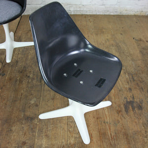 X4 Vintage Arkana Black Swivel Chairs