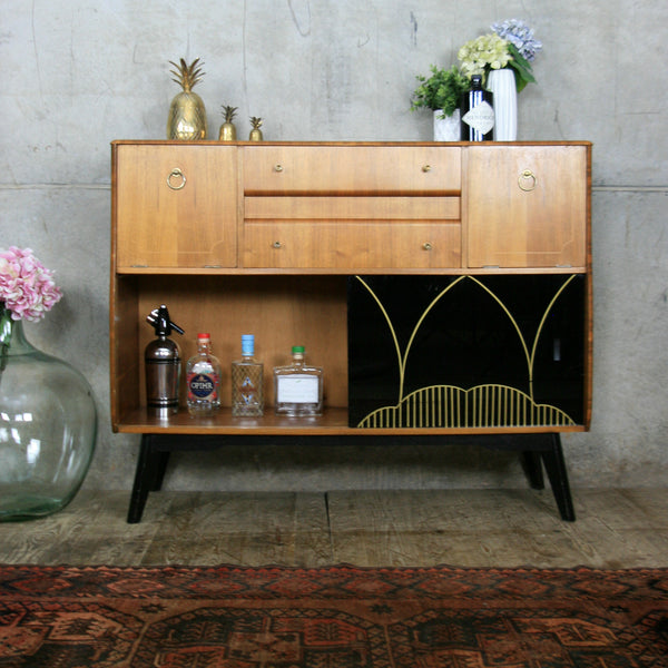 Vintage Walnut Cocktail Cabinet