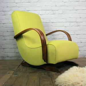 Vintage Art Deco Mid Century Rocking Chair #1