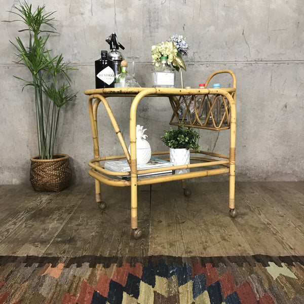 vintage_bamboo_tiki_boho_rattan_drinks_trolley_bar_cart