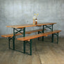 Vintage Biergarten Pine Beer Table & Benches