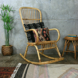 Bohemian Rattan / Bamboo Rocking Chair