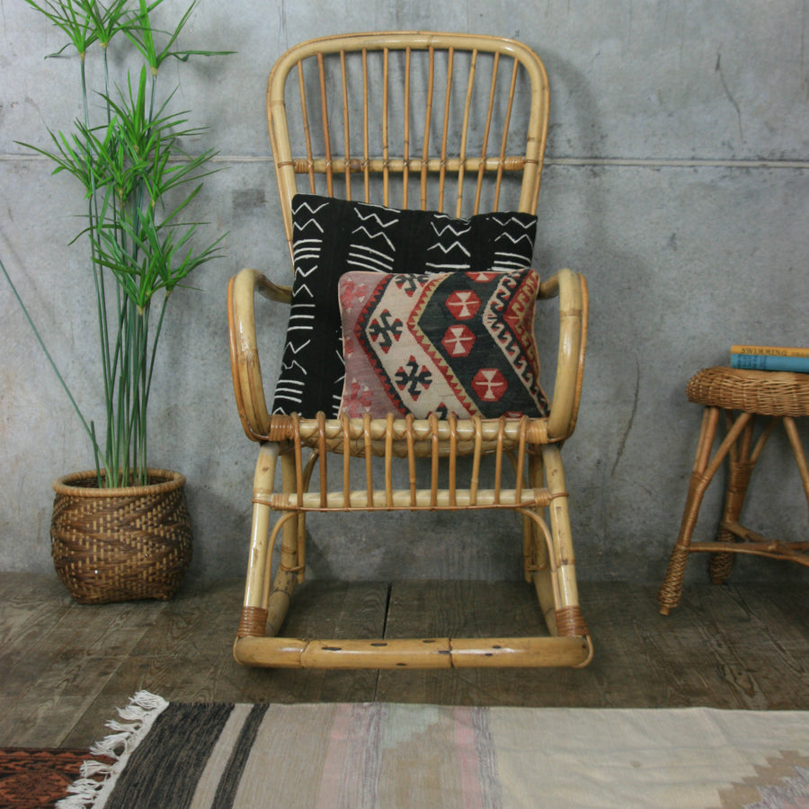 Bohemian Rattan / Bamboo Rocking Chair