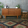 Vintage Bohemian Bamboo & Cane Side Table x 2 Available