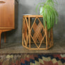 Vintage Bohemian Bamboo & Cane Side Table x 2 Available
