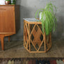 Vintage Bohemian Bamboo & Cane Side Table x 2 Available