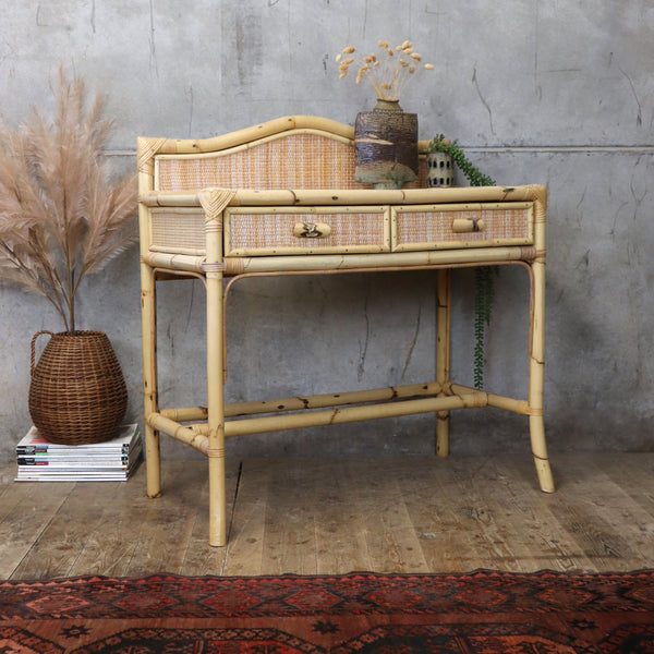 vintage_boho_rattan_cane_bamboo_dressing_table