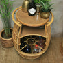 Vintage Boho Tiki Drinks Trolley Bar Cart