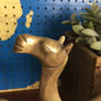 Mid Century Brass Pair of Camels