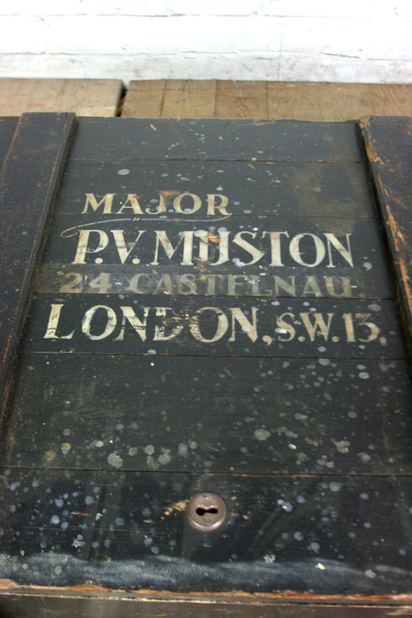 Vintage Major Royal Marines/Army Travelling Trunk