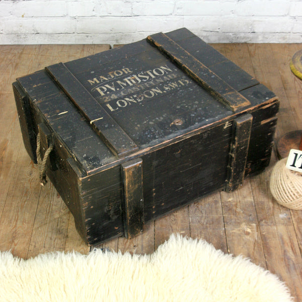 Vintage Major Royal Marines/Army Travelling Trunk