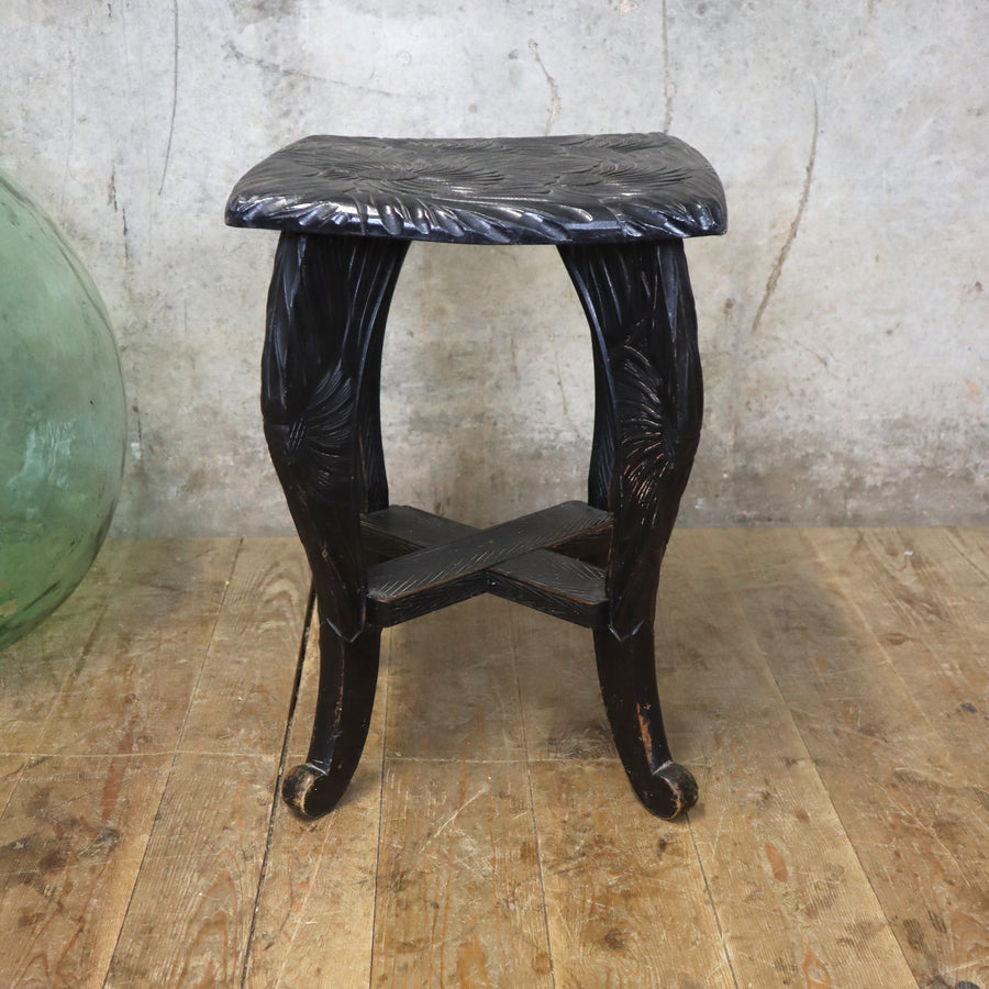 vintage_liberty_japanese_carved_hexagonal_ebonised_decorative_side_table