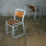 X4 Vintage Industrial School Stacking Chairs